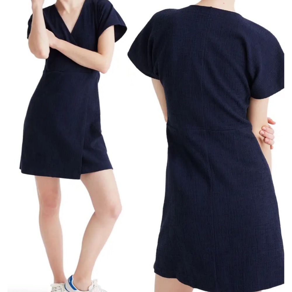 Madewell Cross-Front Flutter-Sleeve Mini Dress NWT